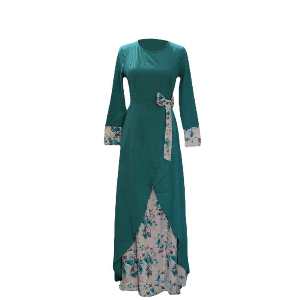 Women's Muslim Retro Long Sleeve Dress Dresses