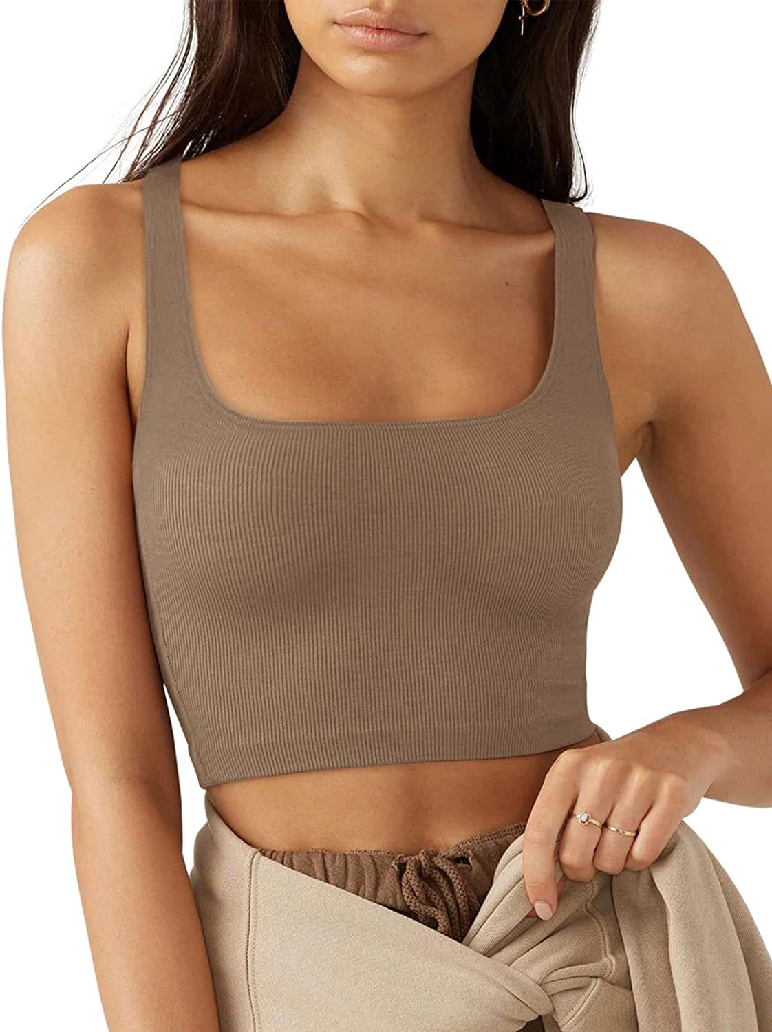 Women's Spring Solid Color Trendy Sexy Threaded Tops