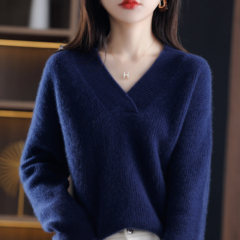 Women's Spring Elegant Idle Style Warm Loose Sweaters