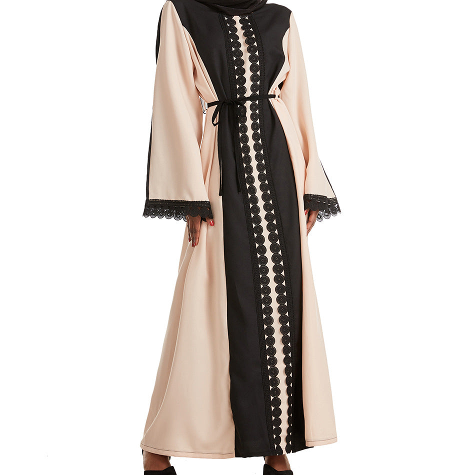 Women's Long Sleeve Round Neck Robe Dresses