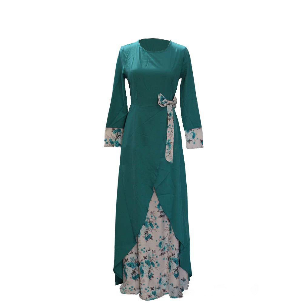 Women's Muslim Retro Long Sleeve Dress Dresses