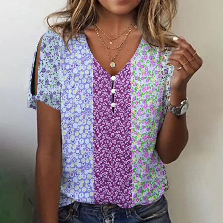 Women's Casual Sleeve Conventional Pullover Digital Printing Blouses