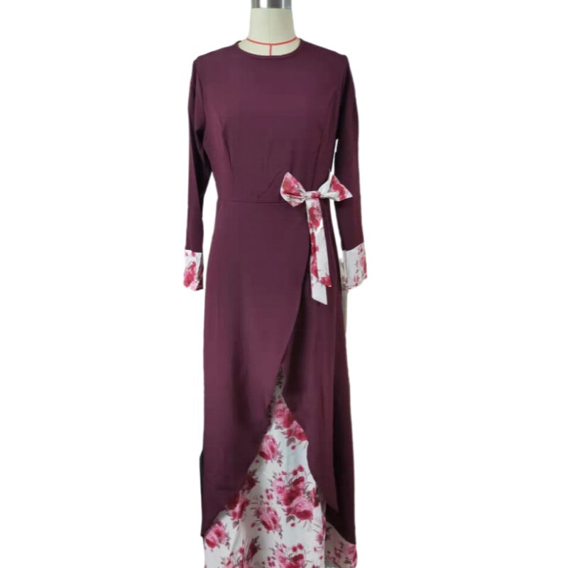 Women's Muslim Retro Long Sleeve Dress Dresses