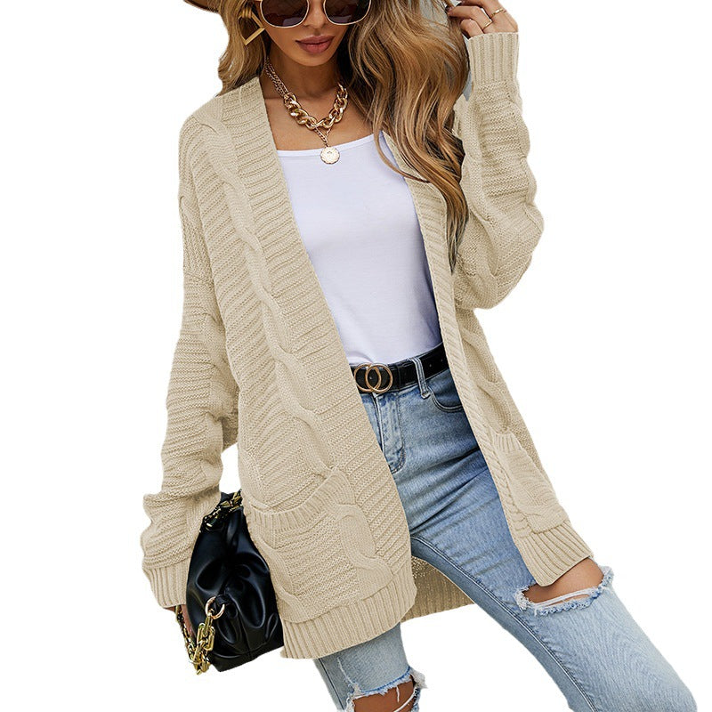 Women's Trendy Twist Clothes Loose Mid-length Sweaters