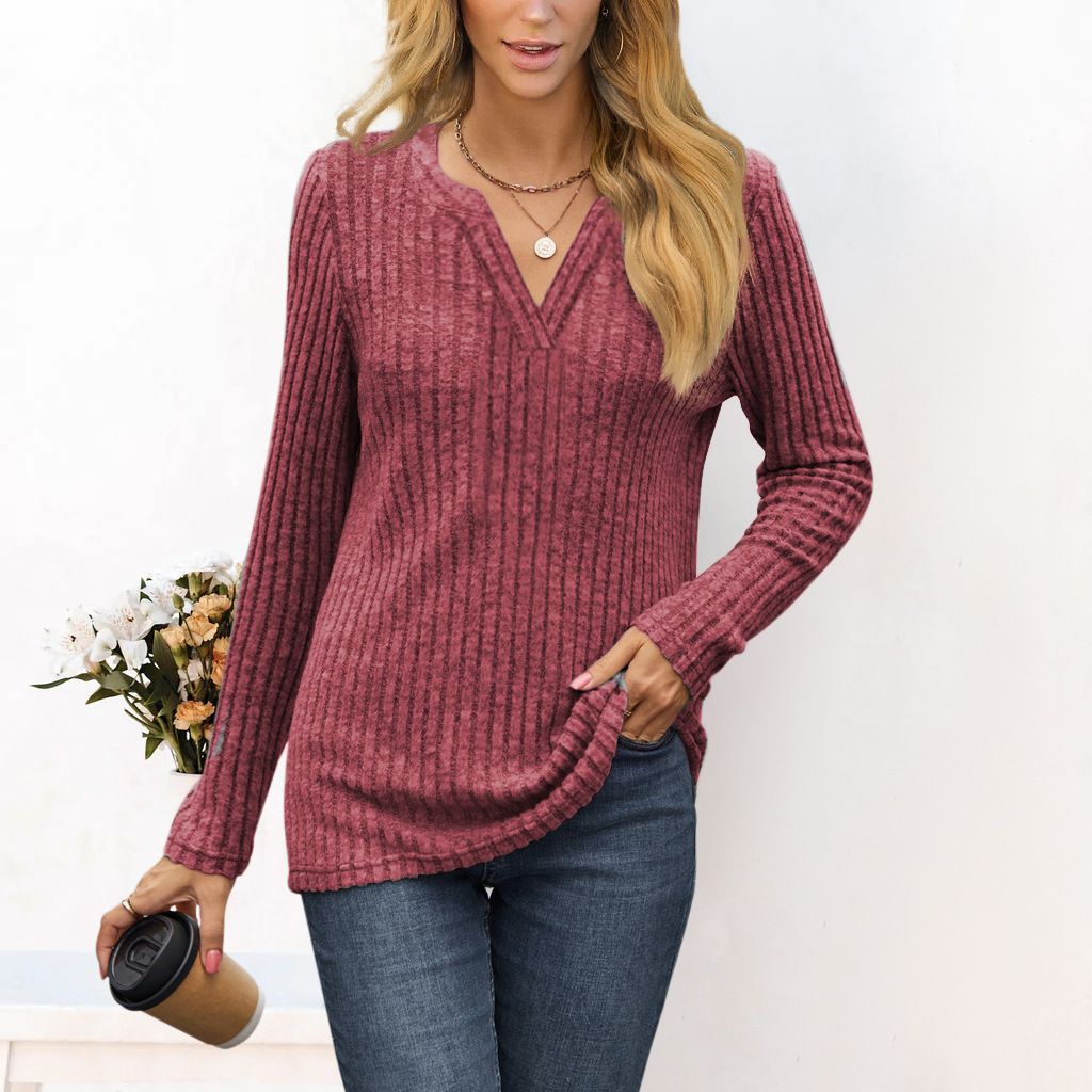 Women's Solid Color And Loose Casual Long Blouses