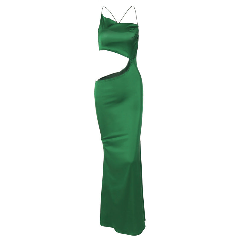 Elegantes Party-Midikleid für Damen, Midi-Trägerkleider