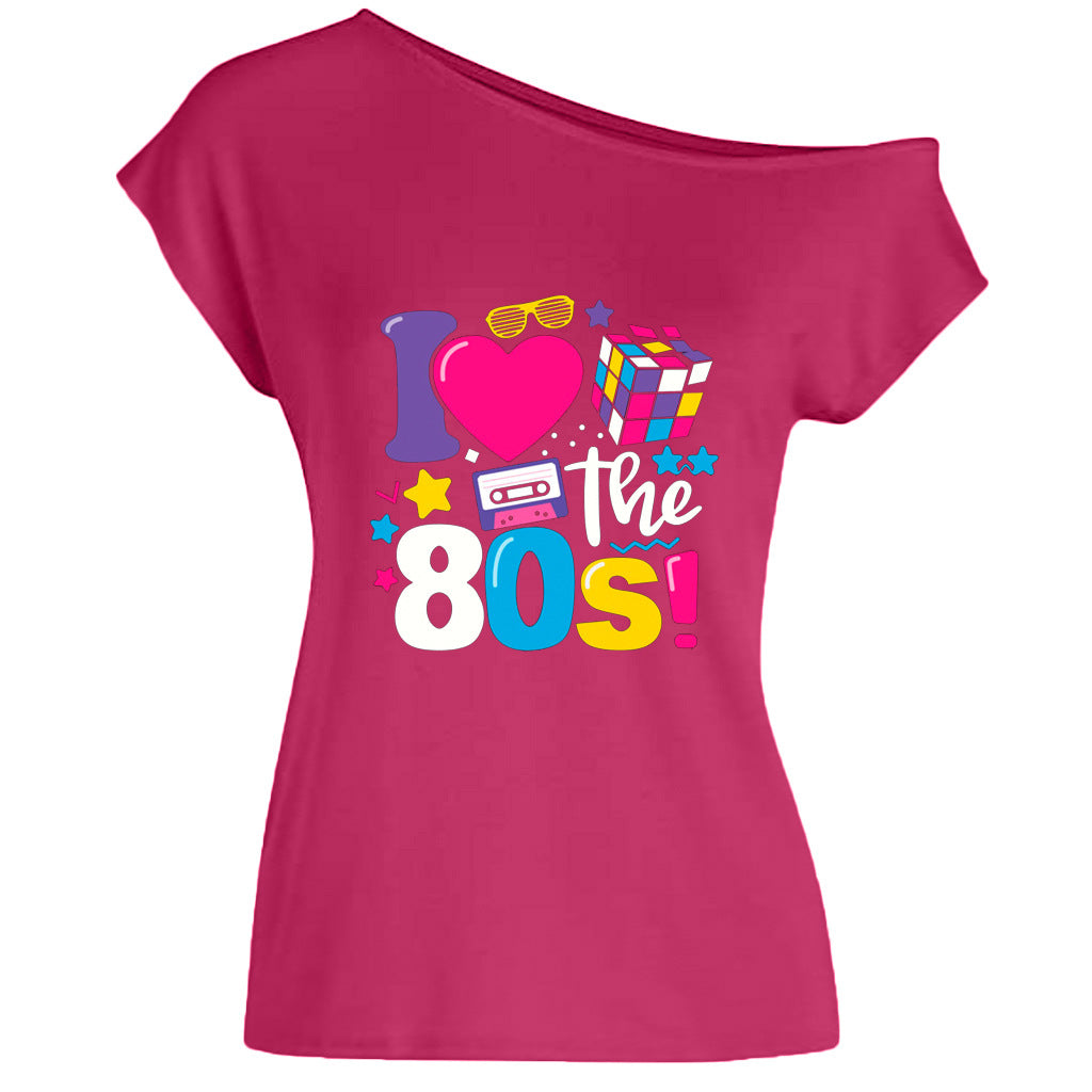 Women's Summer Letters Love Cube Radio Printing Blouses