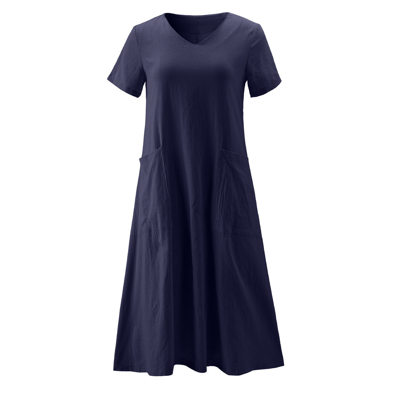 Women's Creative Spring Artistic Retro Cotton Linen V-neck Dresses