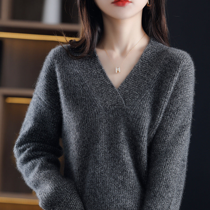 Women's Spring Elegant Idle Style Warm Loose Sweaters