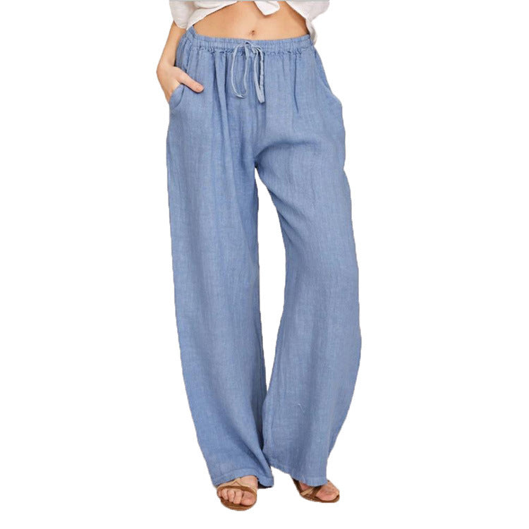 Unique Women's Loose Cotton Linen Casual Pants