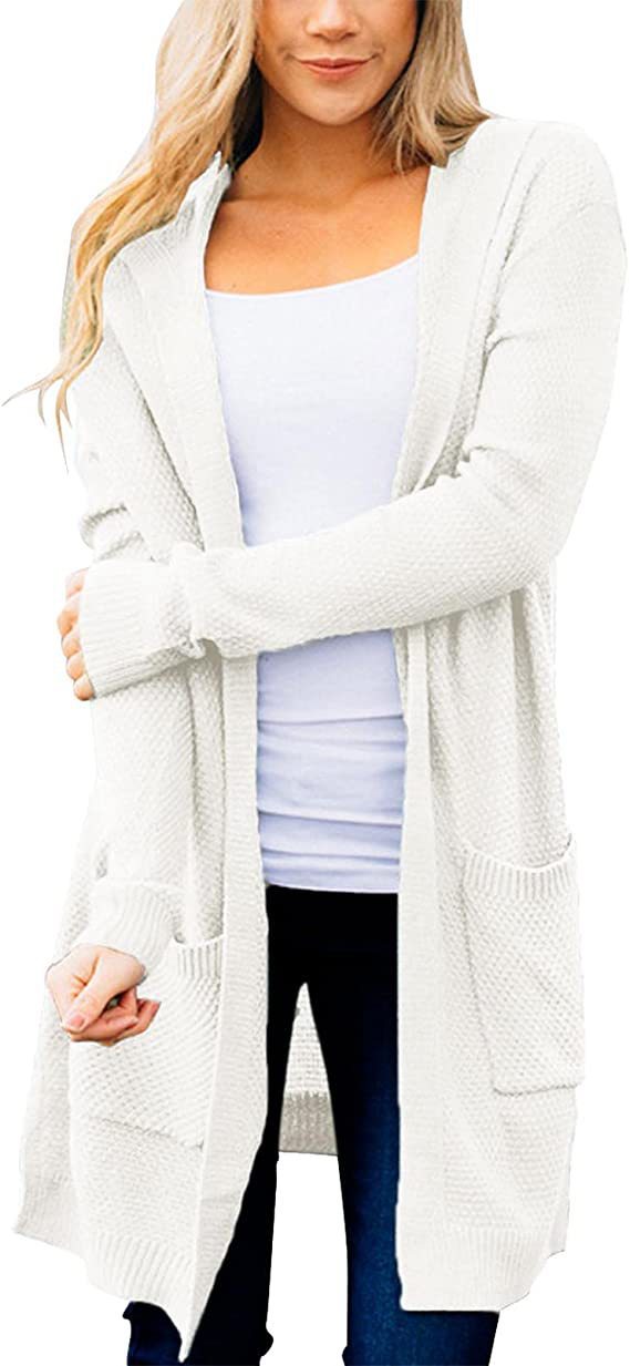 Women's Solid Color Long Sleeve Front Hooded Coats