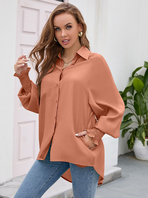 Women's Raglan Sleeve Soft Solid Color Loose Tops