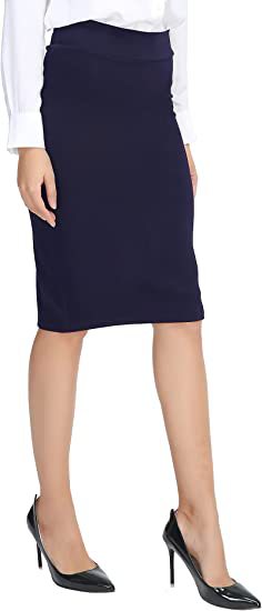 Women's Double-layer Sheath Business Wear High Waist Skirts