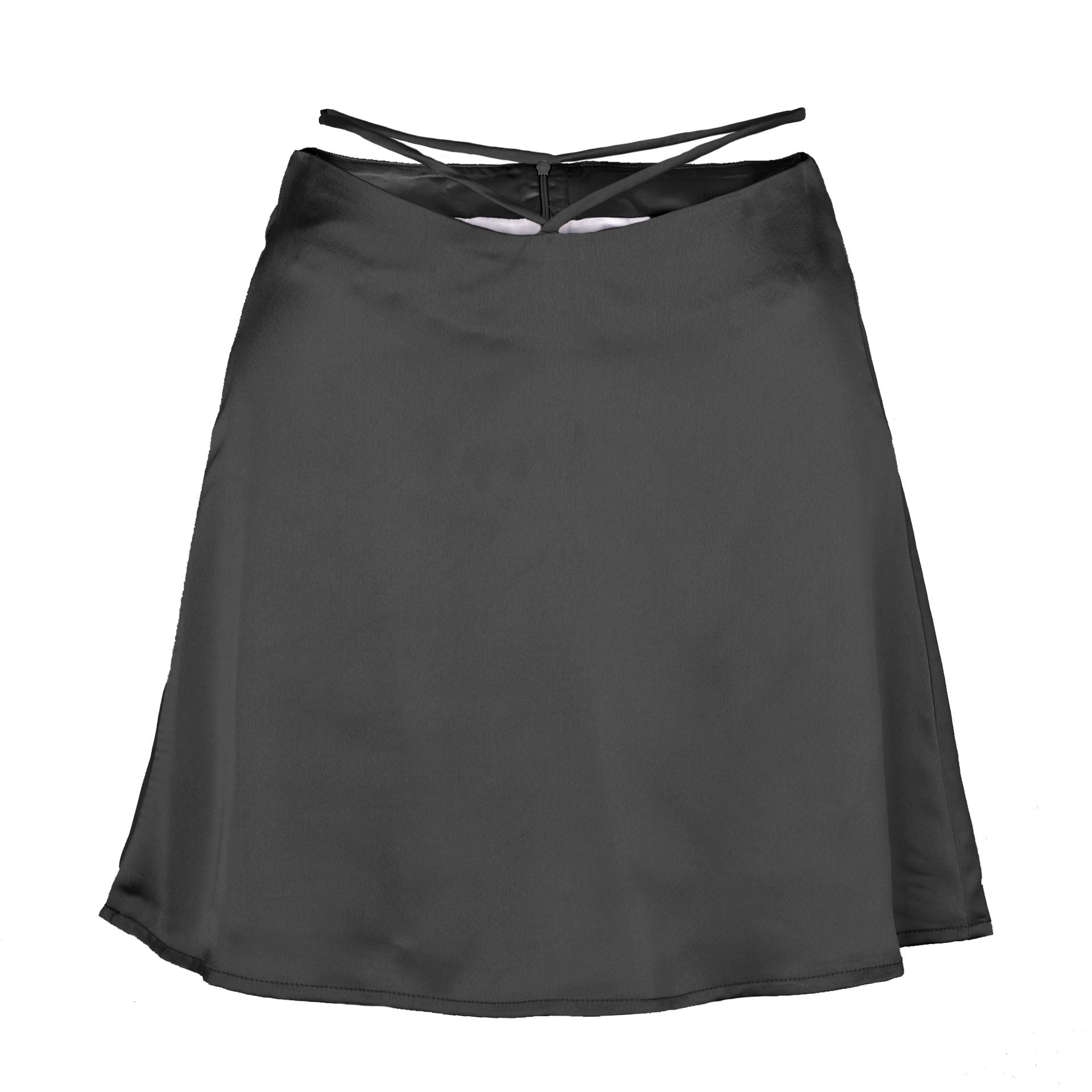 Women's Solid Color Sexy Satin Fashion Lace-up Skirts