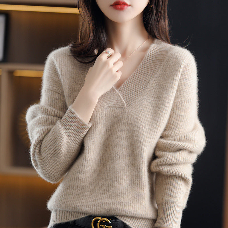 Women's Spring Elegant Idle Style Warm Loose Sweaters