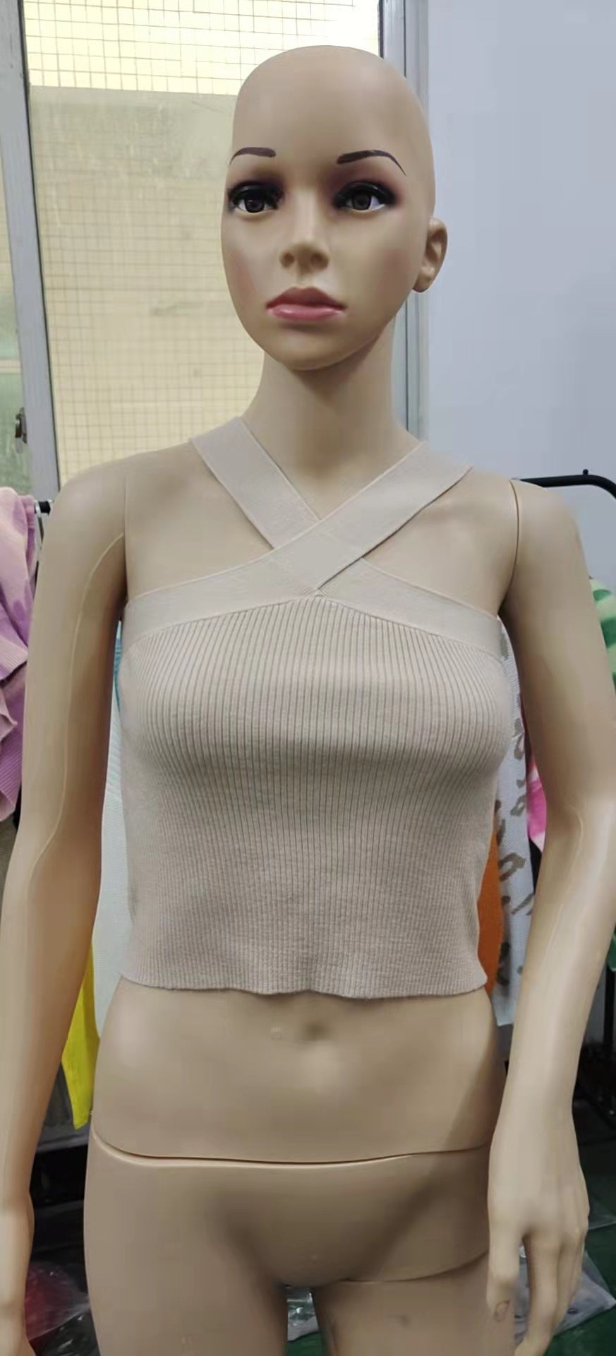Women's Knitted Camisole Backless Skinny Slimming Tube Tops