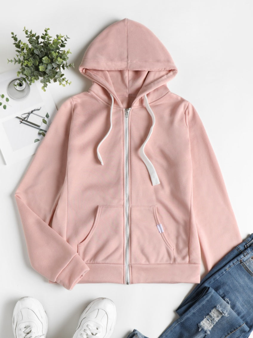 Women's Attractive Personality Sports Zipper Hoodie Sweaters