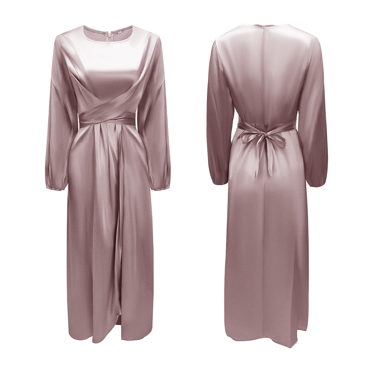 Robe polyvalente en satin à taille douce pour femme