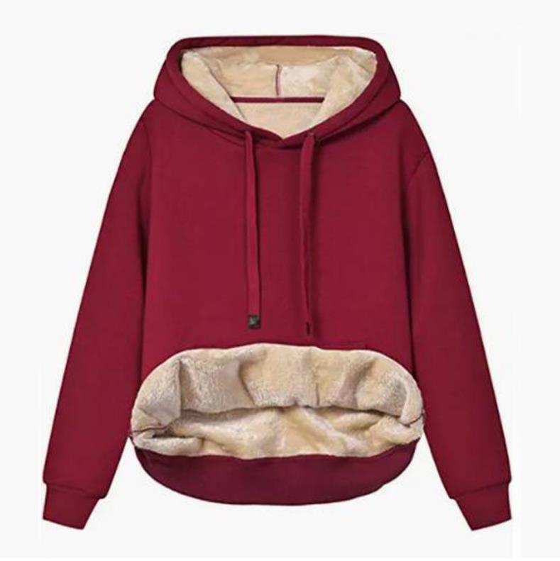 Women's Winter Warm Berber Fleece Pocket Hooded Coats