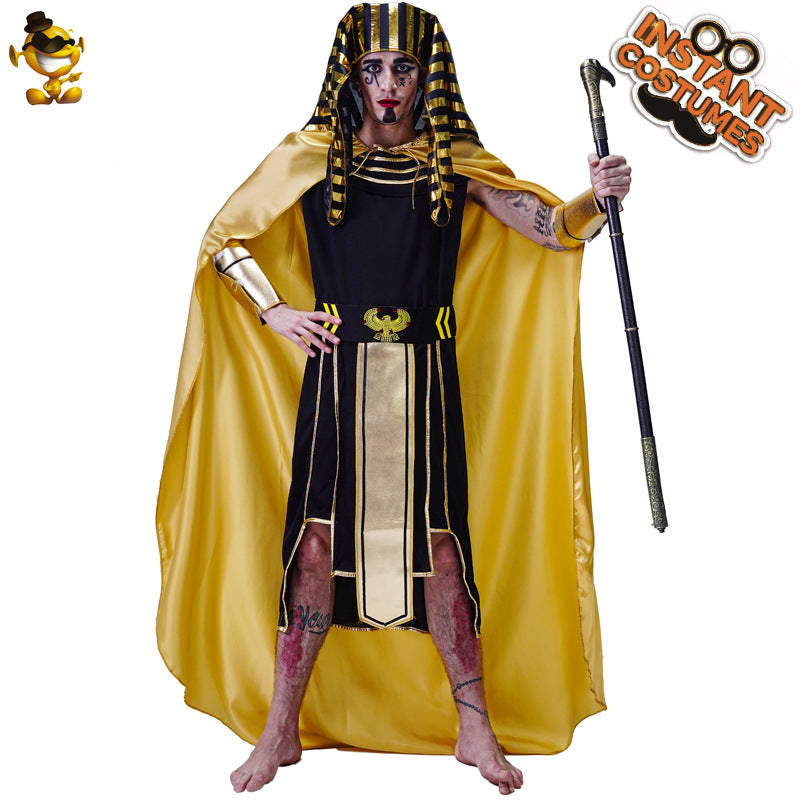 Costumes de mascarade de pharaon pour hommes adultes égyptiens