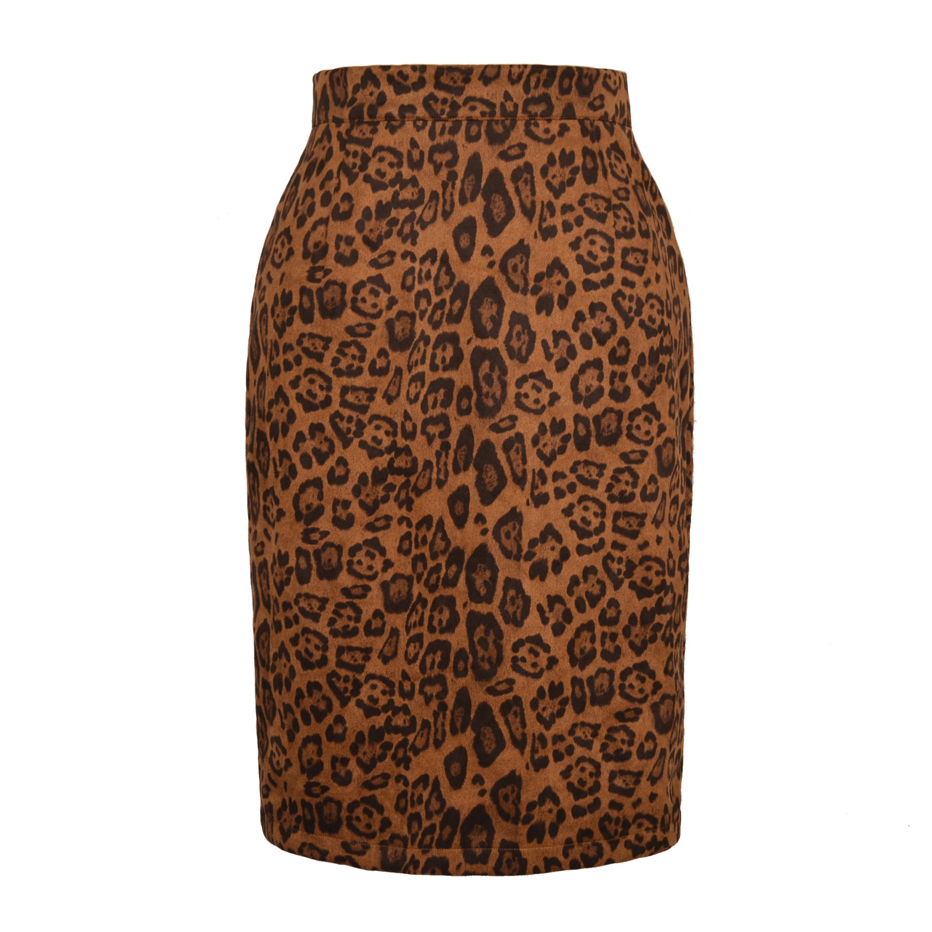 Women's Leopard-print Suede Smiley Sexy High Waist Printed Skirts