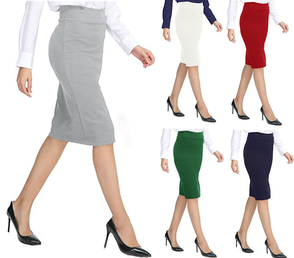 Women's Double-layer Sheath Business Wear High Waist Skirts